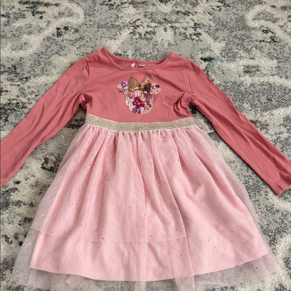 Girls Disney Sequin Minnie Mouse Dress
